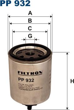 Filtron PP932 - Fuel filter autospares.lv