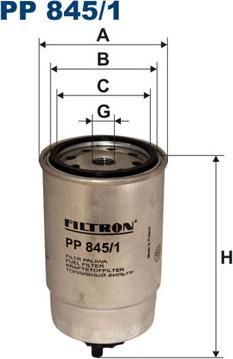Filtron PP845/1 - Fuel filter autospares.lv
