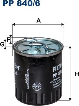 Filtron PP840/6 - Fuel filter autospares.lv