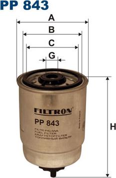 Filtron PP843 - Fuel filter autospares.lv