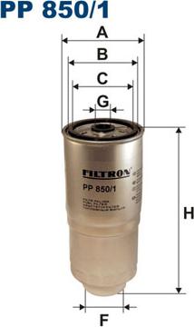 Filtron PP850/1 - Fuel filter autospares.lv