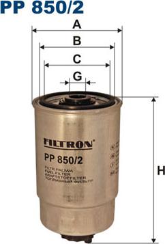 Filtron PP850/2 - Fuel filter autospares.lv