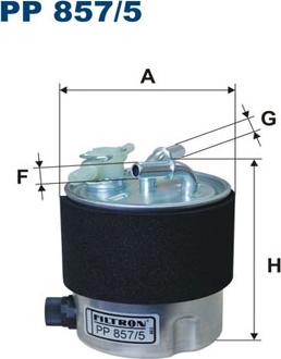 Filtron PP857/5 - Fuel filter autospares.lv