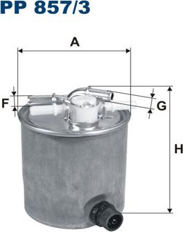 Filtron PP857/3 - Fuel filter autospares.lv