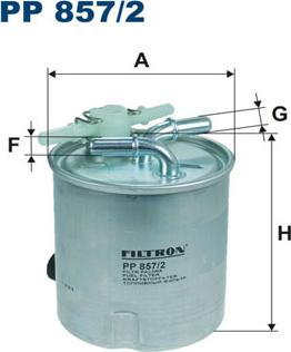 Filtron PP857/2 - Fuel filter autospares.lv