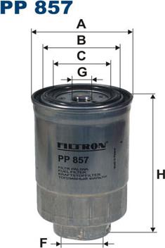 Filtron PP857 - Fuel filter autospares.lv