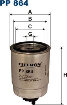 Filtron PP864 - Fuel filter autospares.lv