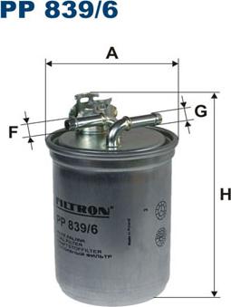 Filtron PP839/6 - Fuel filter autospares.lv