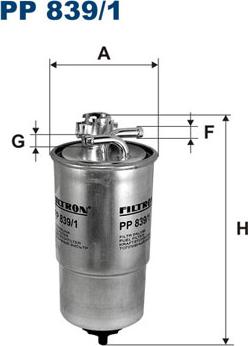 Filtron PP839/1 - Fuel filter autospares.lv
