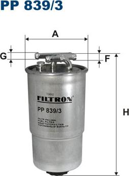 Filtron PP839/3 - Fuel filter autospares.lv