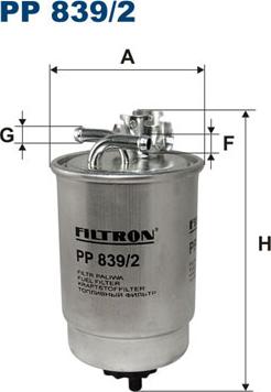 Filtron PP839/2 - Fuel filter autospares.lv