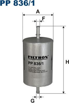 Filtron PP836/1 - Fuel filter autospares.lv