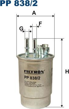 Filtron PP838/2 - Fuel filter autospares.lv