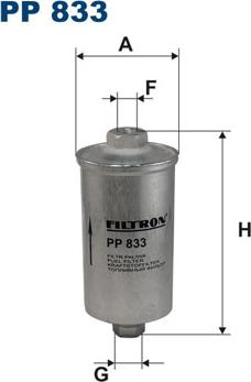 Filtron PP833 - Fuel filter autospares.lv