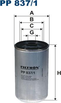 Filtron PP837/1 - Fuel filter autospares.lv
