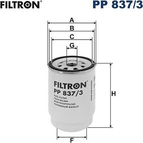 Filtron PP 837/3 - Fuel filter autospares.lv