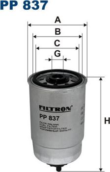 Filtron PP837 - Fuel filter autospares.lv