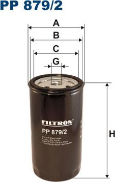 Filtron PP879/2 - Fuel filter autospares.lv