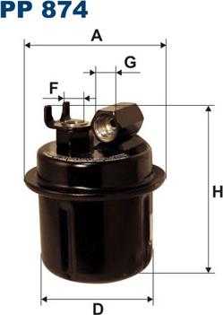 Filtron PP874 - Fuel filter autospares.lv