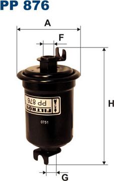 Filtron PP876 - Fuel filter autospares.lv