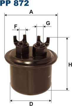 Filtron PP872 - Fuel filter autospares.lv