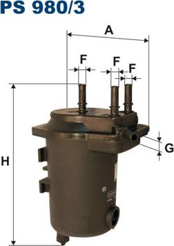 Filtron PS980/3 - Fuel filter autospares.lv
