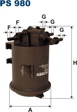 Filtron PS980 - Fuel filter autospares.lv