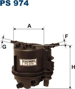 Filtron PS974 - Fuel filter autospares.lv