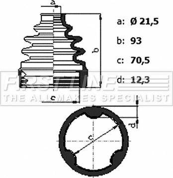 First Line FCB6441 - Bellow, drive shaft autospares.lv