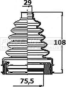 First Line FCB6410 - Bellow, drive shaft autospares.lv