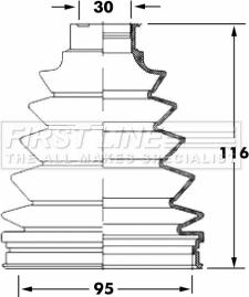 First Line FCB6051 - Bellow, drive shaft autospares.lv