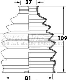 First Line FCB6009 - Bellow, drive shaft autospares.lv