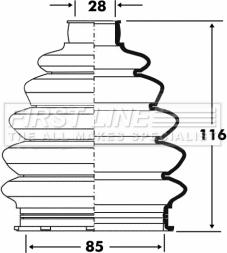 First Line FCB6083 - Bellow, drive shaft autospares.lv