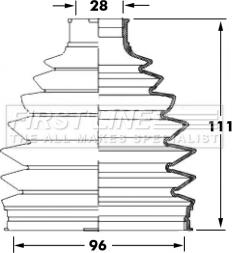 First Line FCB6032 - Bellow, drive shaft autospares.lv