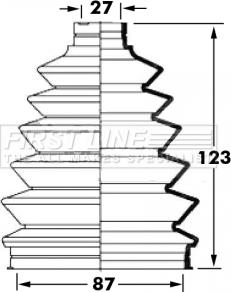 First Line FCB6022 - Bellow, drive shaft autospares.lv