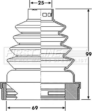 First Line FCB6190 - Bellow, drive shaft autospares.lv