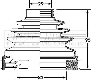 First Line FCB6193 - Bellow, drive shaft autospares.lv