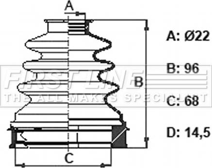 First Line FCB6169 - Bellow, drive shaft autospares.lv