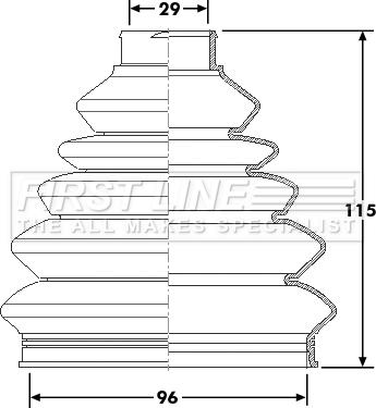 First Line FCB6180 - Bellow, drive shaft autospares.lv