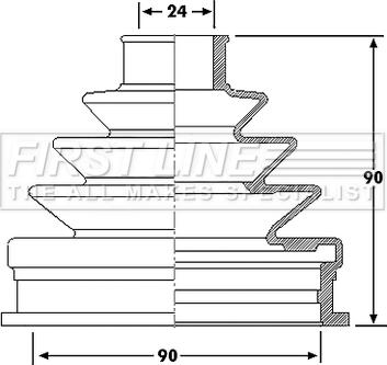 First Line FCB6188 - Bellow, drive shaft autospares.lv