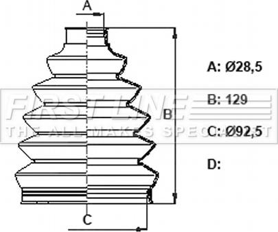 First Line FCB6395 - Bellow, drive shaft autospares.lv