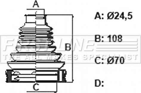 First Line FCB6396 - Bellow, drive shaft autospares.lv