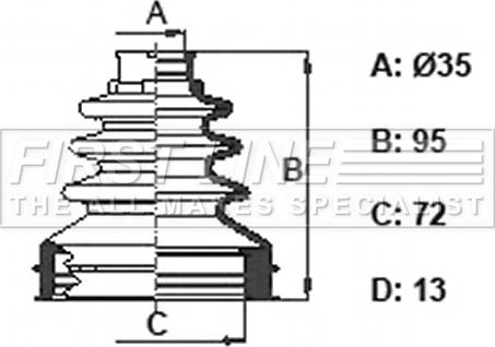 First Line FCB6391 - Bellow, drive shaft autospares.lv