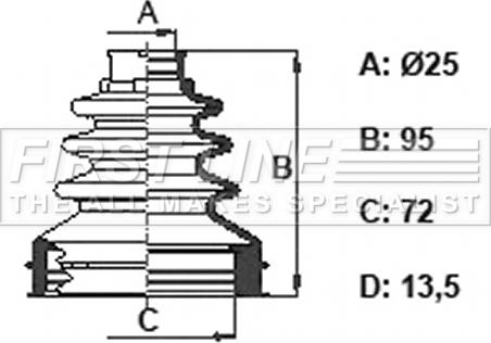 First Line FCB6392 - Bellow, drive shaft autospares.lv