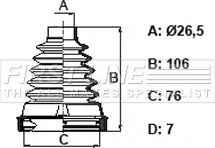 First Line FCB6397 - Bellow, drive shaft autospares.lv