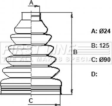 First Line FCB6344 - Bellow, drive shaft autospares.lv