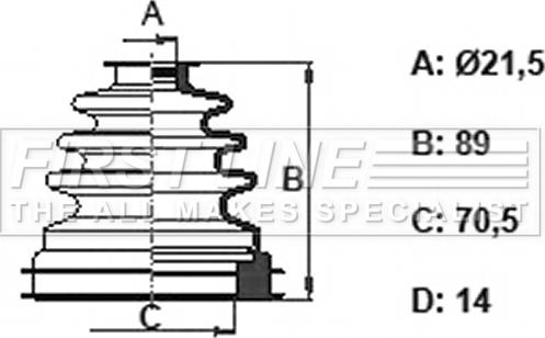 First Line FCB6357 - Bellow, drive shaft autospares.lv