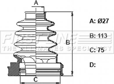 First Line FCB6361 - Bellow, drive shaft autospares.lv