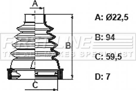 First Line FCB6368 - Bellow, drive shaft autospares.lv