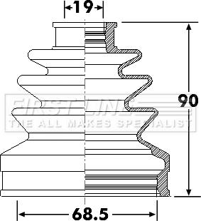 First Line FCB6300 - Bellow, drive shaft autospares.lv